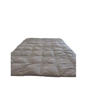 Gray Quilted Down Alternative Comforter Full Queen Box Stitch Bedding Gray